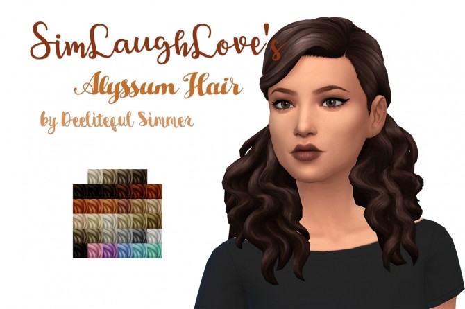Sims 4 SIMLAUGHLOVES Alyssum Hair recolors at Deeliteful Simmer