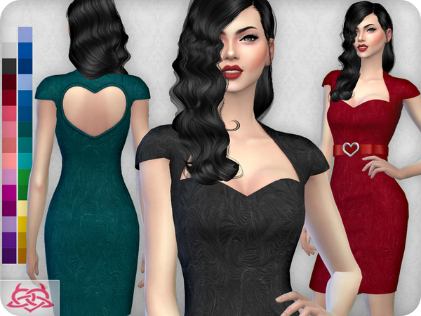 Sims 4 My love dress RECOLOR 1 by Colores Urbanos at TSR