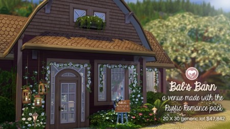 BAB’S BARN RUSTIC ROMANCE STUFF PACK BUILD at The Plumbob Tea Society