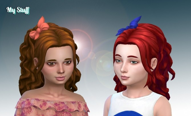 Sims 4 Leonora Hairstyle for Girls at My Stuff