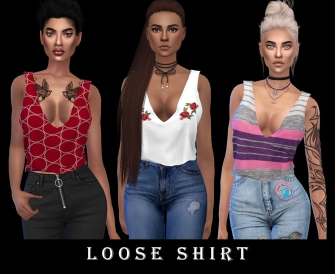 Sims 4 Loose Shirt Fixed at Leo Sims