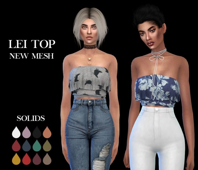 Sims 4 Lei Top Fixed at Leo Sims