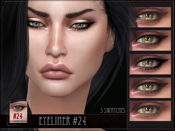 Sims 4 Eyeliner #24 Bottom lashes by RemusSirion at TSR