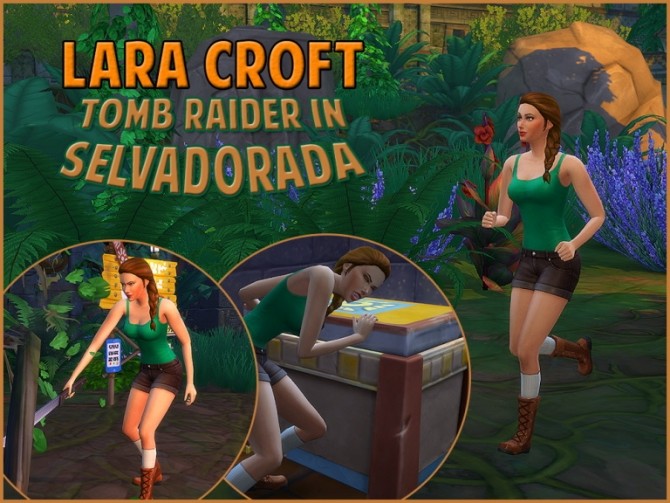 Sims 4 Lara Croft by Waterwoman at Akisima