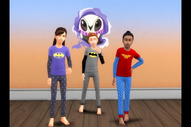 Sims 4 Kids Superhero Pajamas at Strenee Sims