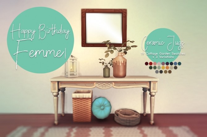 Sims 4 Happy birthday Femme! set at The Plumbob Tea Society