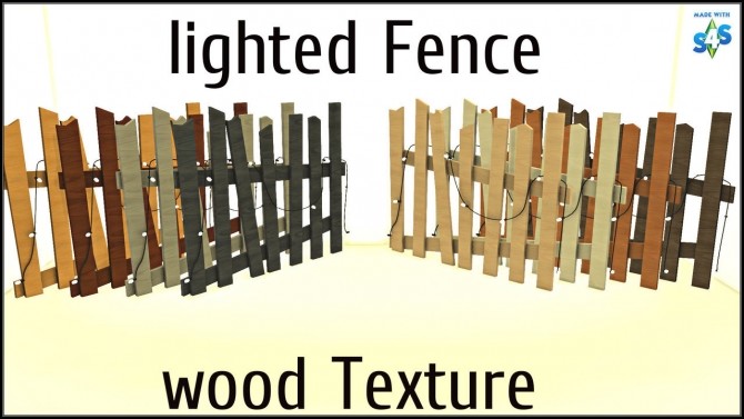 Sims 4 Lighted fence recolors at TaTschu`s Sims4 CC