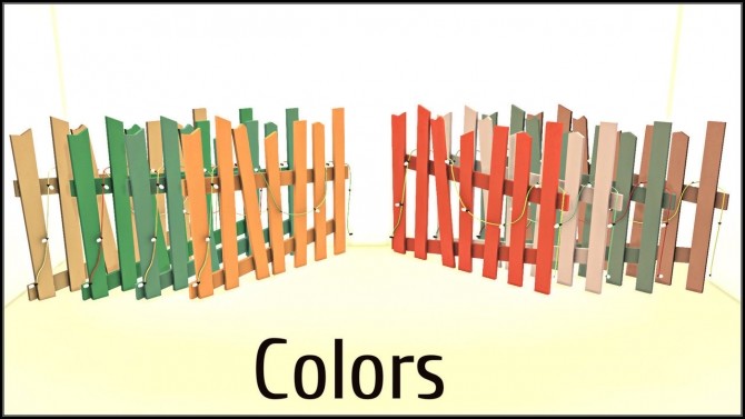 Sims 4 Lighted fence recolors at TaTschu`s Sims4 CC