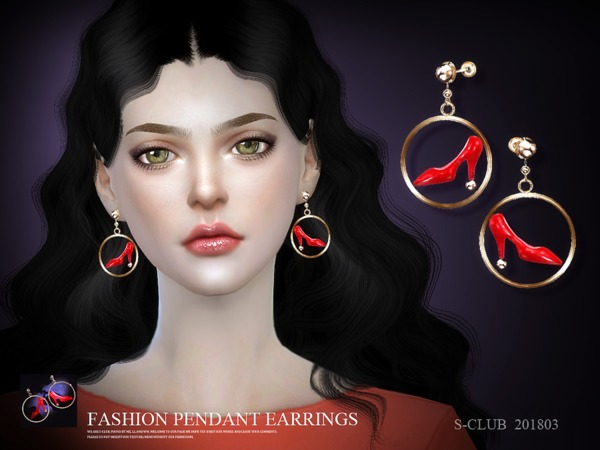 Sims 4 Earrings 201803 by S Club LL at TSR