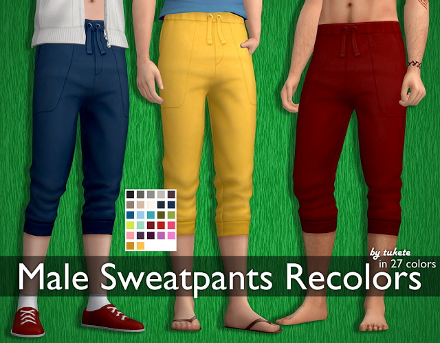 Sims 4 SP13 Male Sweatpants Recolors at Tukete