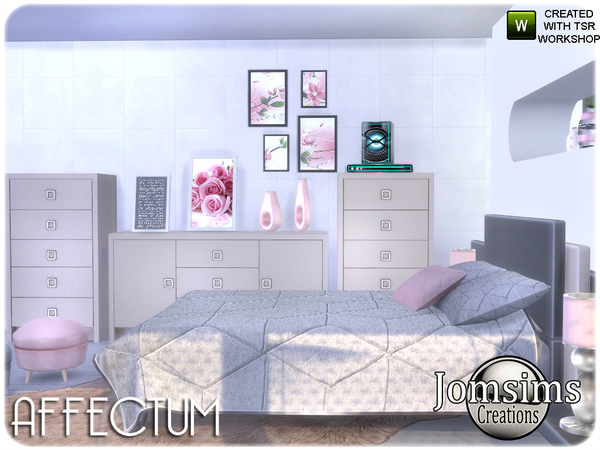 Sims 4 Affectum Bedroom by jomsims at TSR