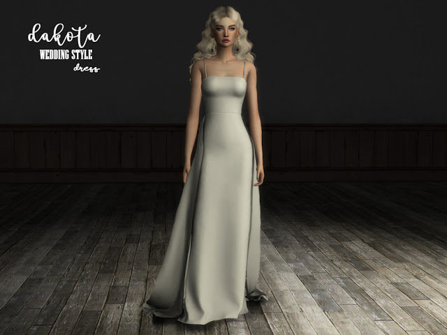 Sims 4 Dakota Wedding Dress at Laupipi
