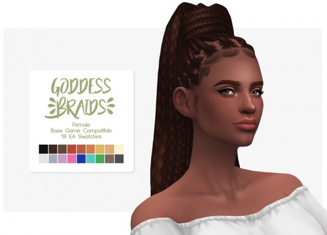 Goddess Braids at Nolan Sims » Sims 4 Updates