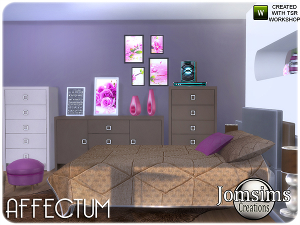 Sims 4 Affectum Bedroom by jomsims at TSR