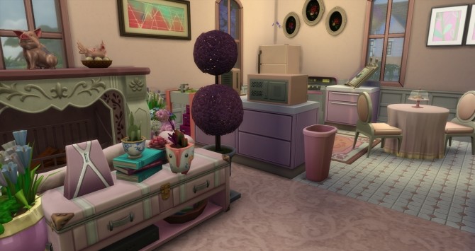Sims 4 Obnoxiously Pink Tiny House by Astonneil at Mod The Sims