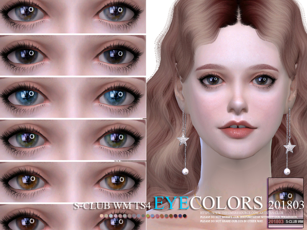 Sims 4 Eyecolors 201803 by S Club WM at TSR