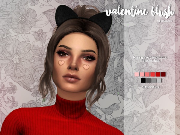 Sims 4 Valentine Blush by Heolims at TSR