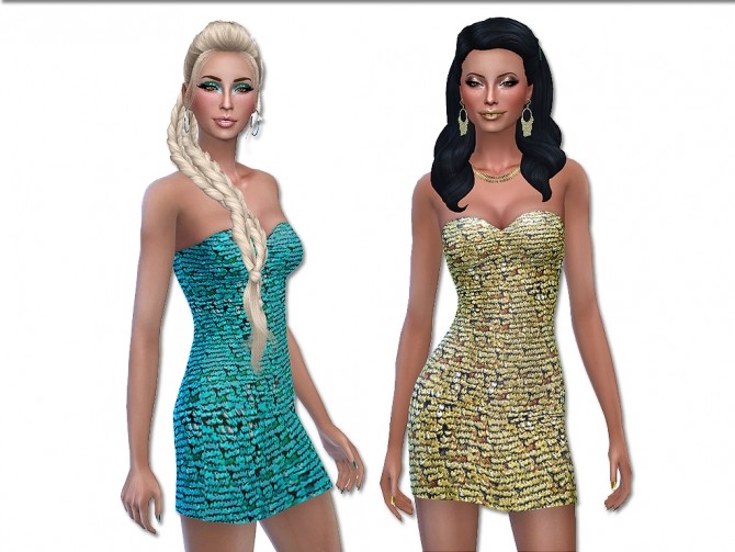 Sims 4 Sunshine dress by Simalicious at Mod The Sims