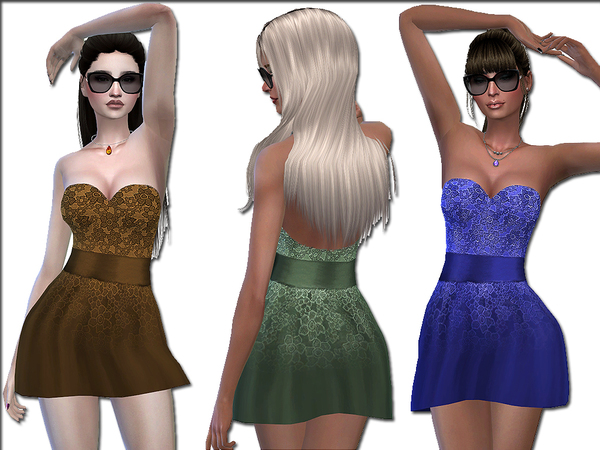 Sims 4 Caroles dress by Simalicious at TSR