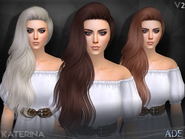 Sims 4 Katerina V2 hair by Ade Darma at TSR