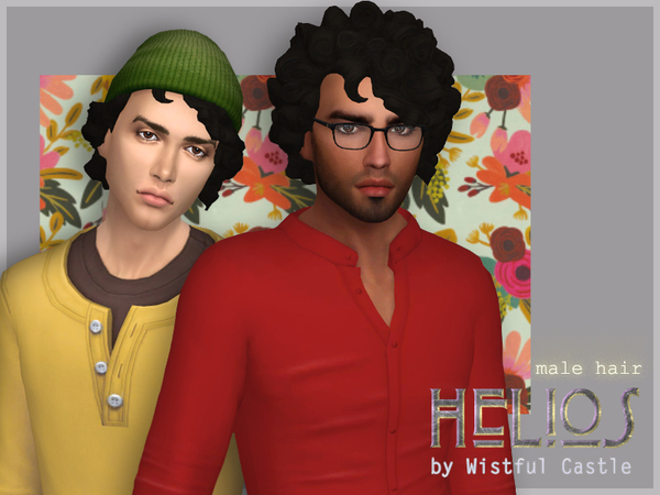Sims 4 Helios male hair by WistfulCastle at TSR