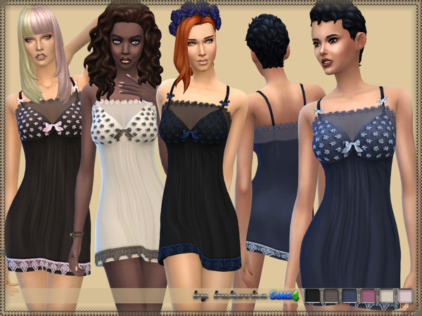 Sims 4 Night dress by bukovka at TSR