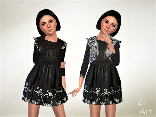 Sims 4 GirlZ 13 dress by Zuckerschnute20 at TSR