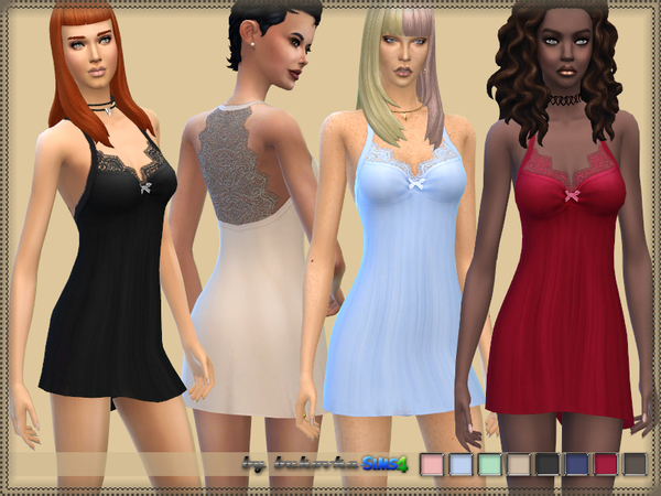 Sims 4 Nightdress 2 by bukovka at TSR