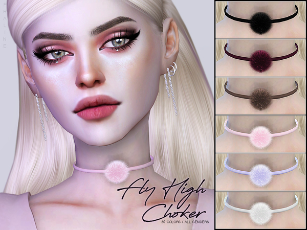 Sims 4 Fly High Choker by Pralinesims at TSR