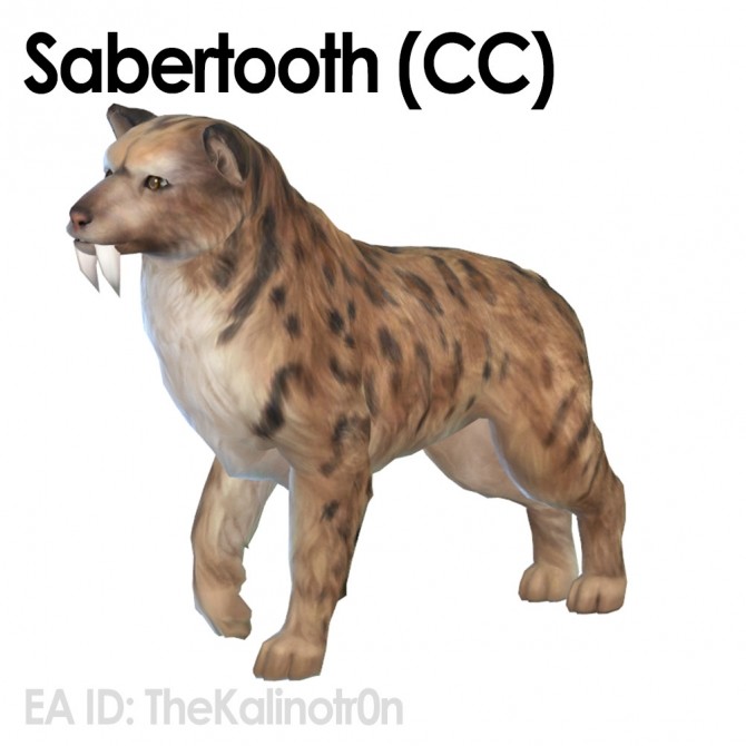 Sims 4 Sabertooth CC (big dog) at Kalino