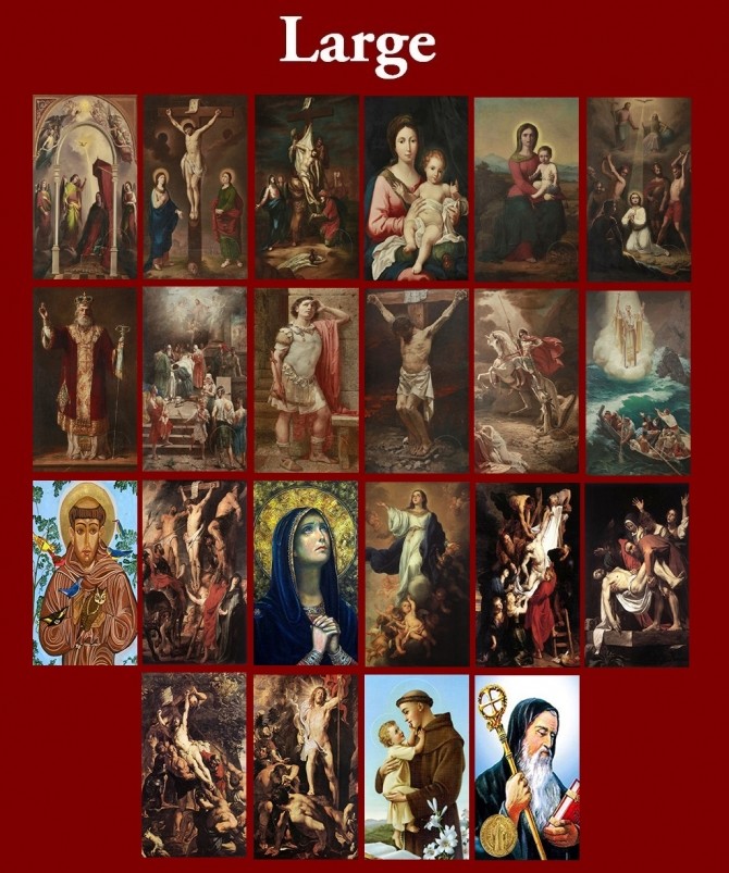 Sims 4 New Art Collection for easel with Christian Paintings by Havem at Mod The Sims