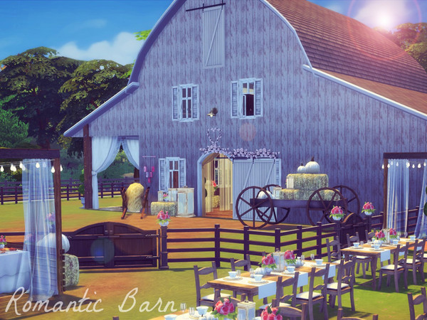 Sims 4 Romantic Barn Wedding venue by Sooky at TSR