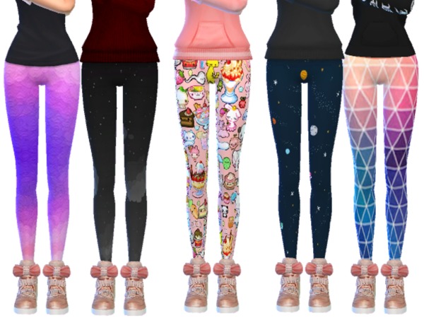 Sims 4 Tumblr Themed Leggings Pack Eleven by Wicked Kittie at TSR