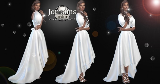 Sims 4 Enna wedding dresses set at Jomsims Creations