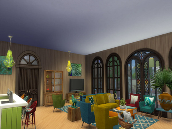 Sims 4 Mediterranean Villa by staralien at TSR
