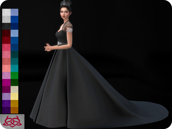 Sims 4 Wedding Dress 11 RECOLOR 2 by Colores Urbanos at TSR