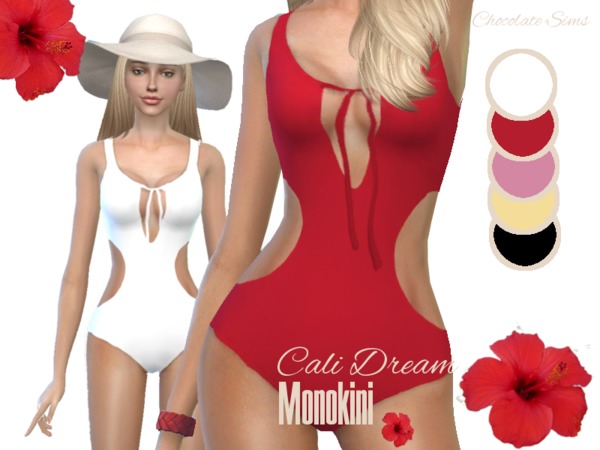 Sims 4 Monokini Cali Dream by MissSchokoLove at TSR
