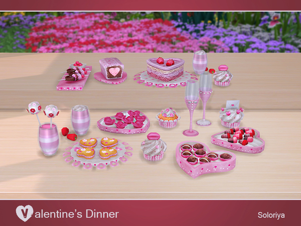 Sims 4 Valentines Dinner by soloriya at TSR