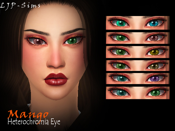 Sims 4 Mango Heterochromia eyes by LJP Sims at TSR