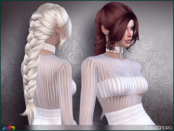 Sims 4 Alessandra Hair by Anto at TSR