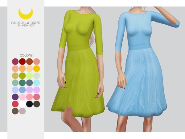 Sims 4 Cinderella Dress by Kalewa a at TSR