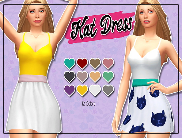 Sims 4 Kat Dress at Kass