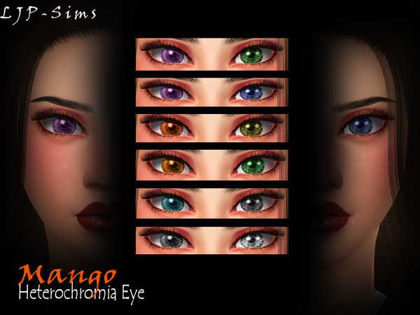 Sims 4 Mango Heterochromia eyes by LJP Sims at TSR