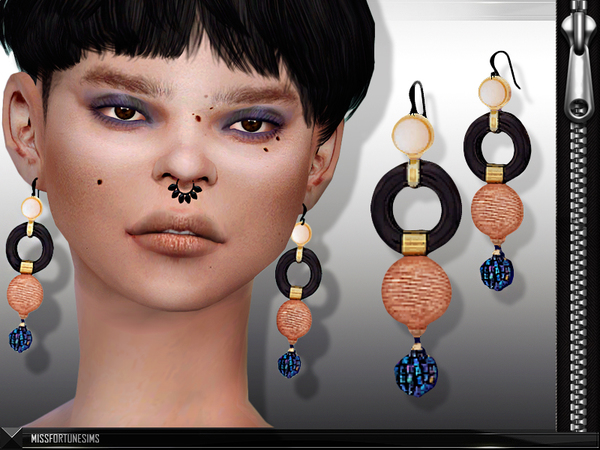 Sims 4 MFS April Earrings by MissFortune at TSR