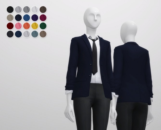 Business Suit F Separate Top at Rusty Nail » Sims 4 Updates