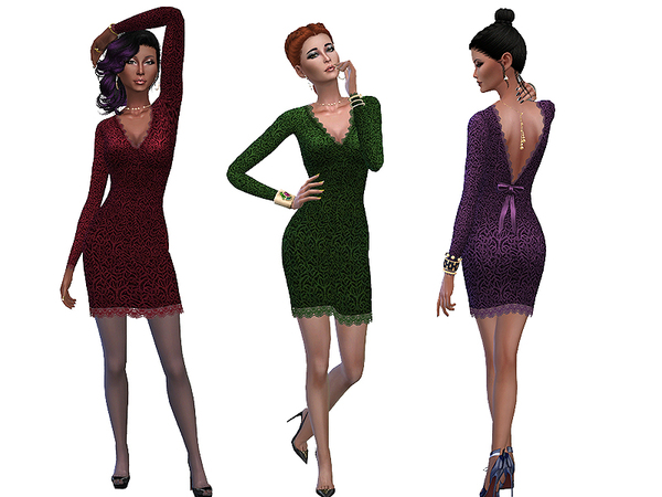 Sims 4 Romantic dress by Simalicious at TSR