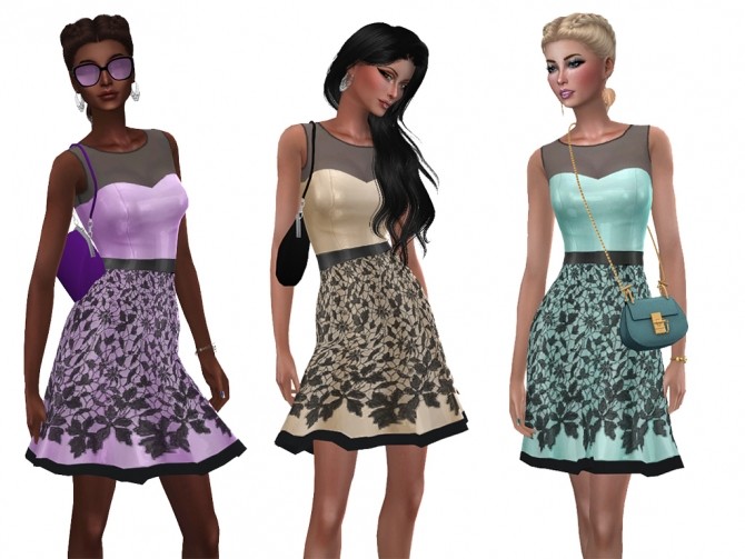 Sims 4 Emylie dress by Simalicious at Mod The Sims