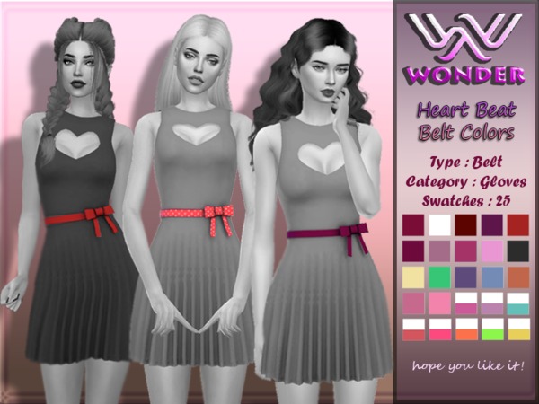 Sims 4 WS Heart Beat Dress by Wonder Sims at TSR