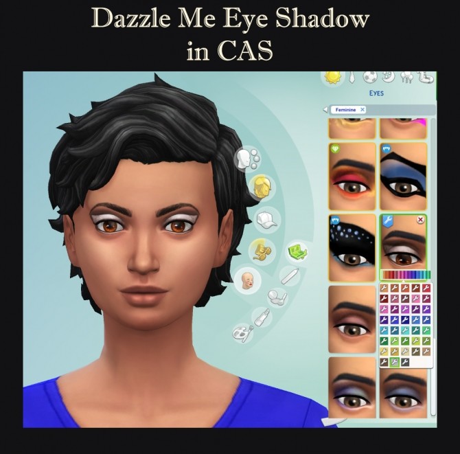 Sims 4 DAZZLE ME EYESHADOW by Simmiller at Mod The Sims