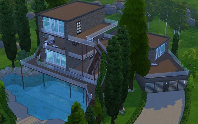 Sims 4 Hidden Woods Modern Family Home by catdenny at Mod The Sims